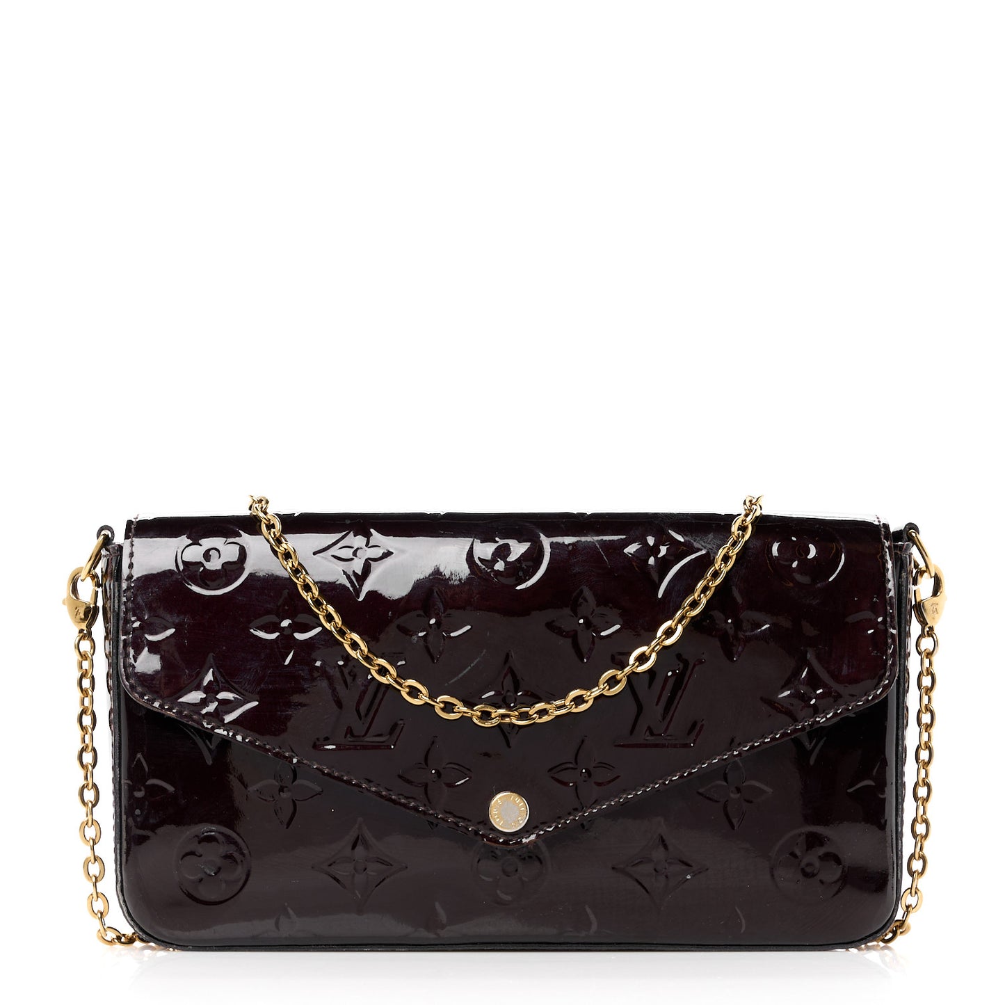 Vernis Pochette Felicie Chain Wallet Amarante