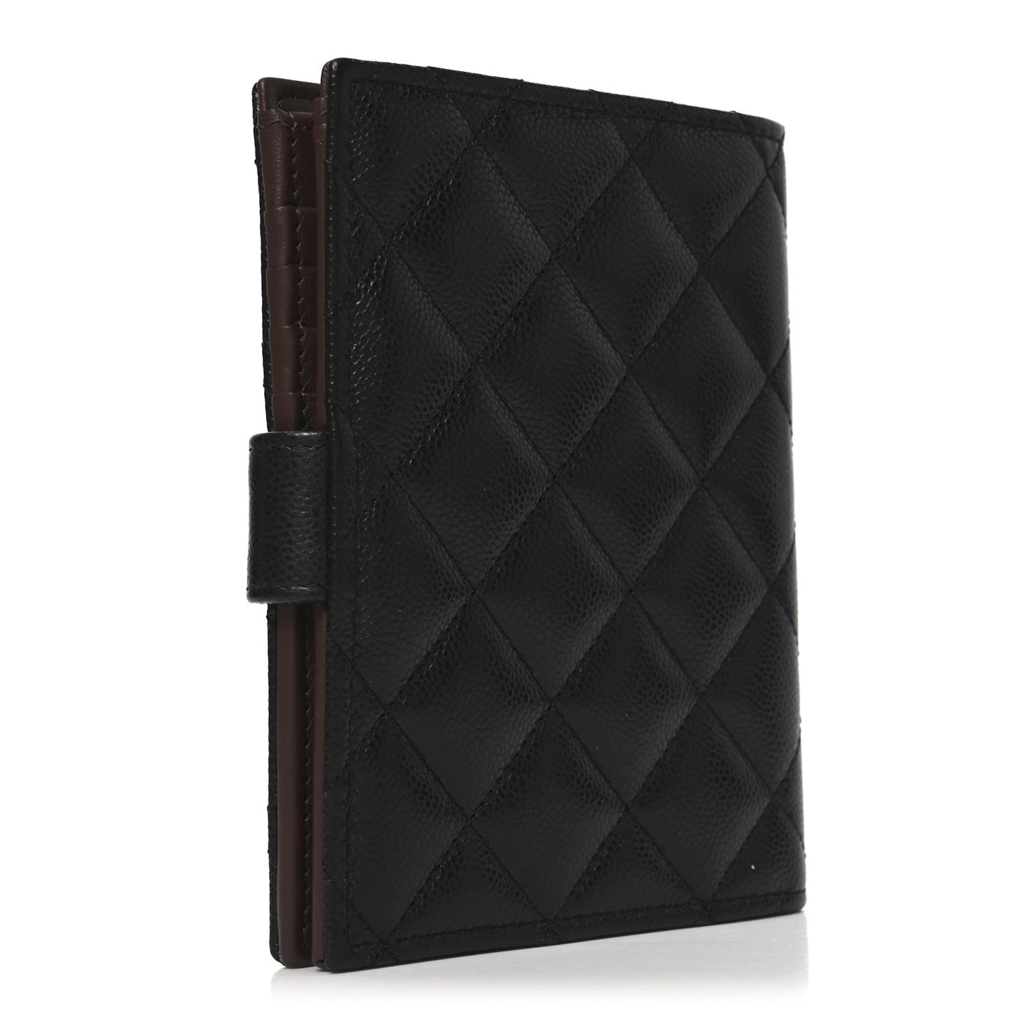 Caviar Quilted Passport Holder Black