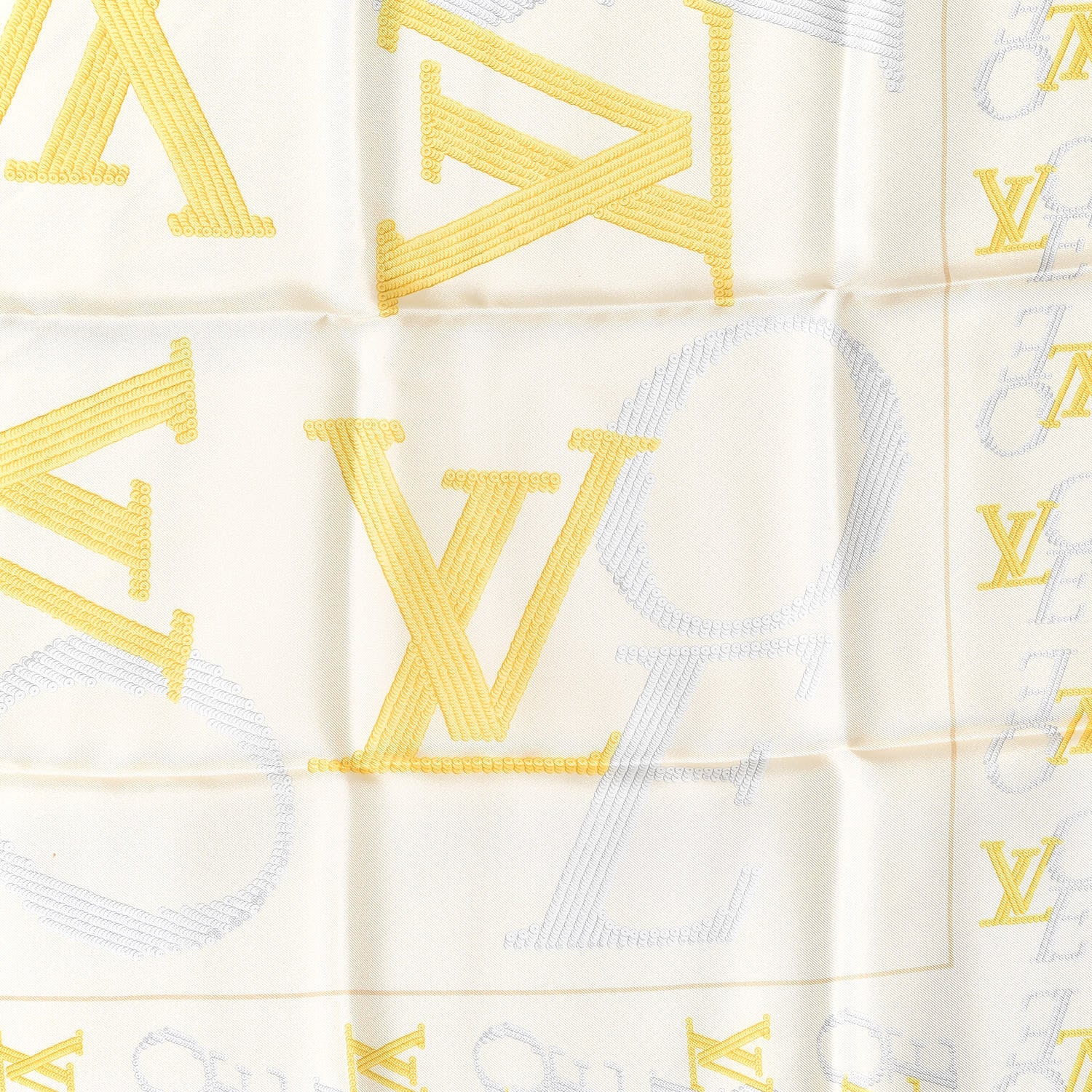 Louis Vuitton Silk That's Love Square Scarf Off White 3 of 5