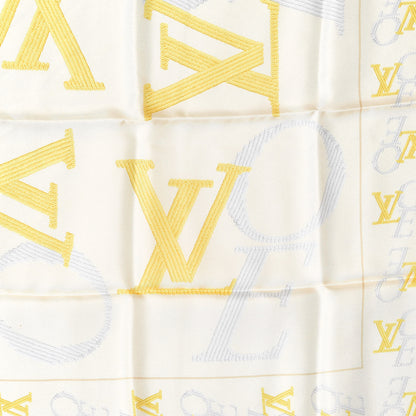 Louis Vuitton Silk That's Love Square Scarf Off White 3 of 5