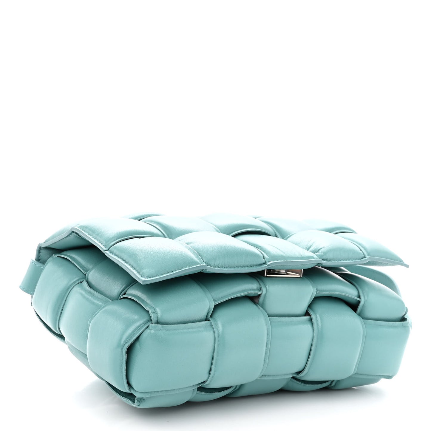 Nappa Maxi Intreccio Padded Cassette Crossbody Bag Linoleum