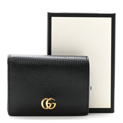 Gucci Pebbled Calfskin GG Marmont Card Case Black 8 of 8