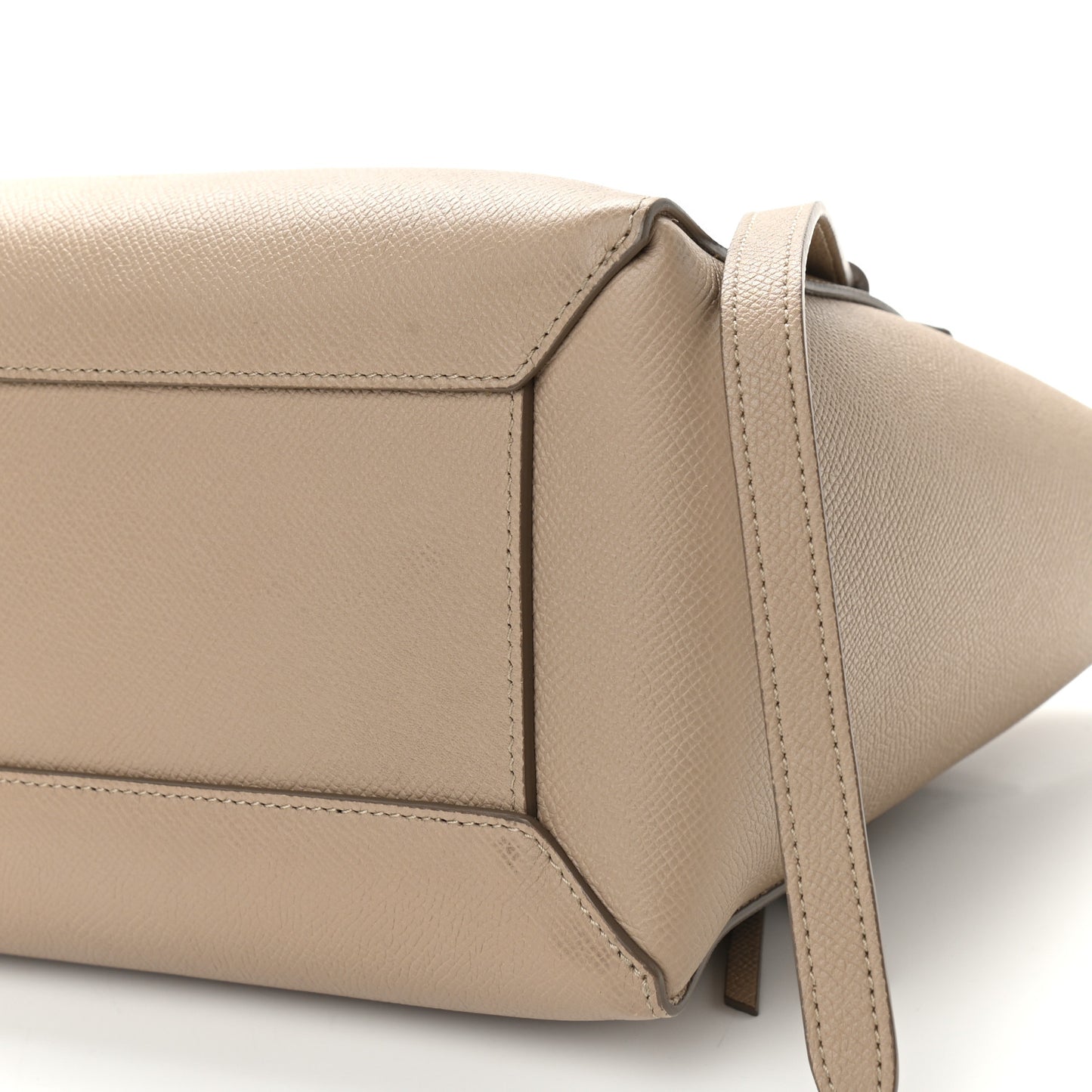 Grained Calfskin Micro Belt Bag Light Taupe