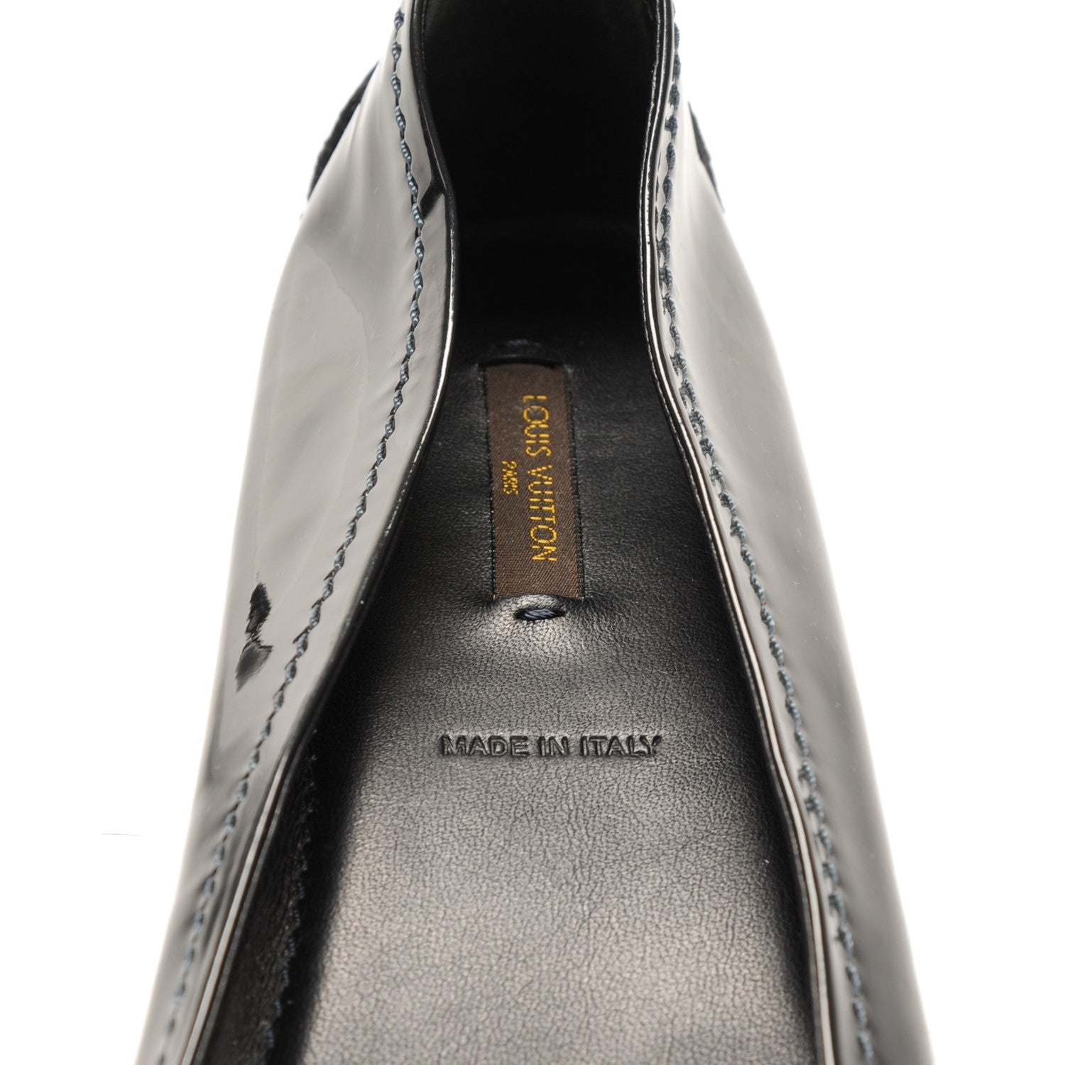 Louis Vuitton Patent Calfskin Oxford Ballerina Flats 42 Navy 7 of 7