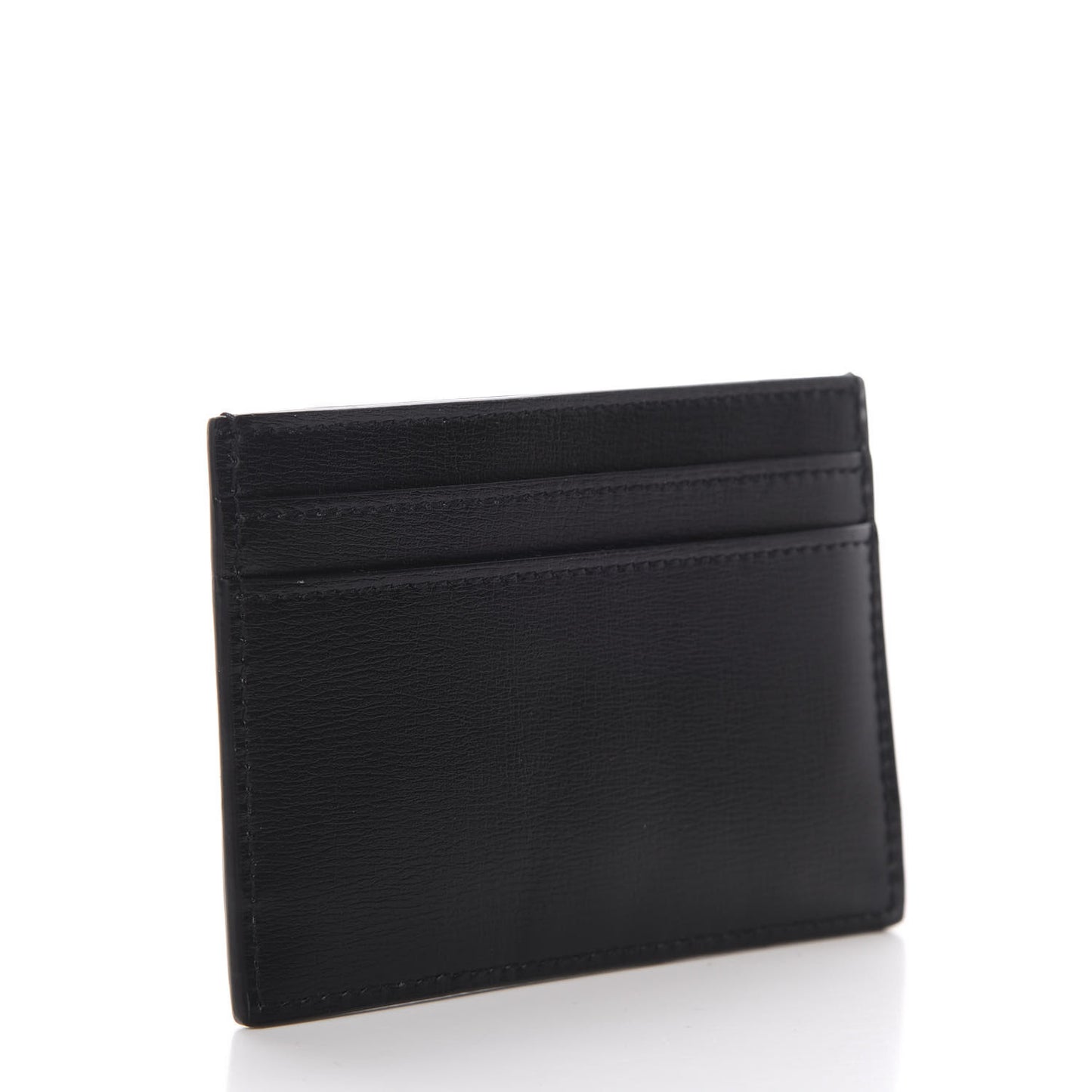 Calfskin Monogram Credit Card Case Black