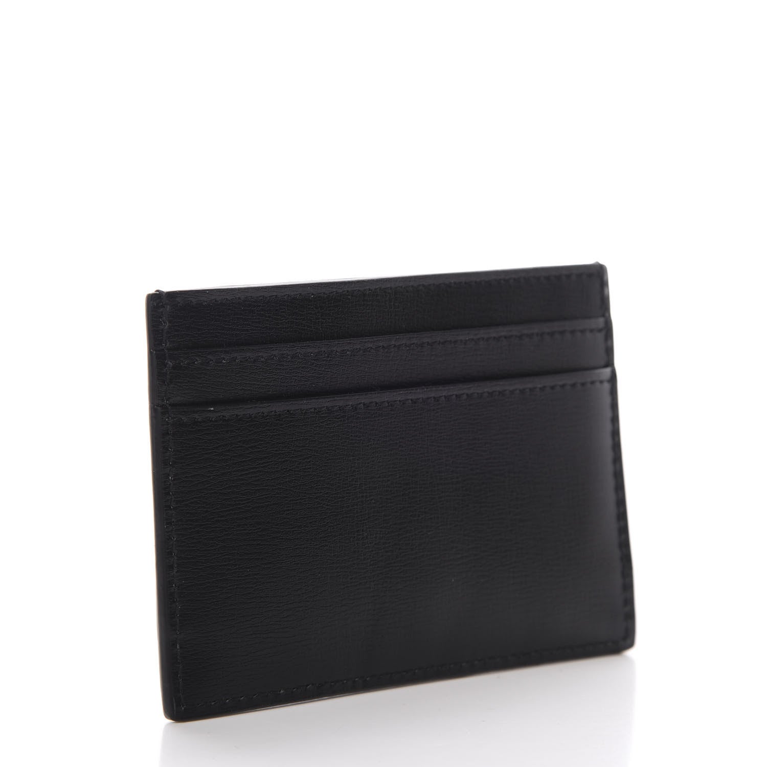 Saint Laurent Calfskin Monogram Credit Card Case Black 3 of 8