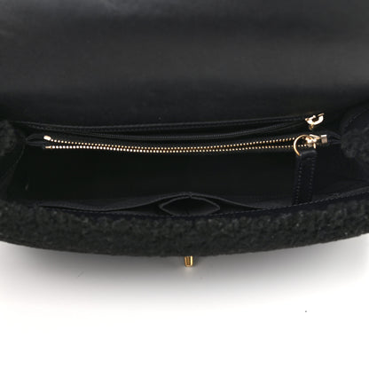 Chanel Shearling Lambskin Medium Coco Handle Flap Black 5 of 14