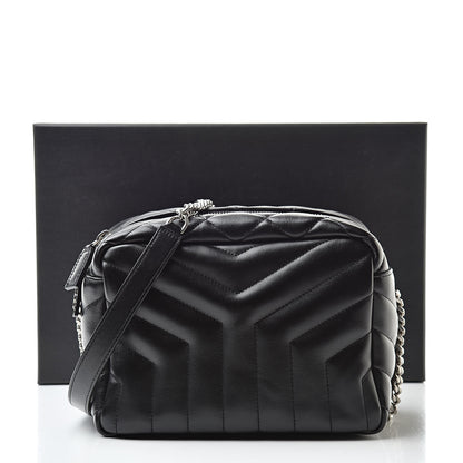 Saint Laurent Calfskin Y Quilted Monogram Small Loulou Bowling Bag Black 11 of 11