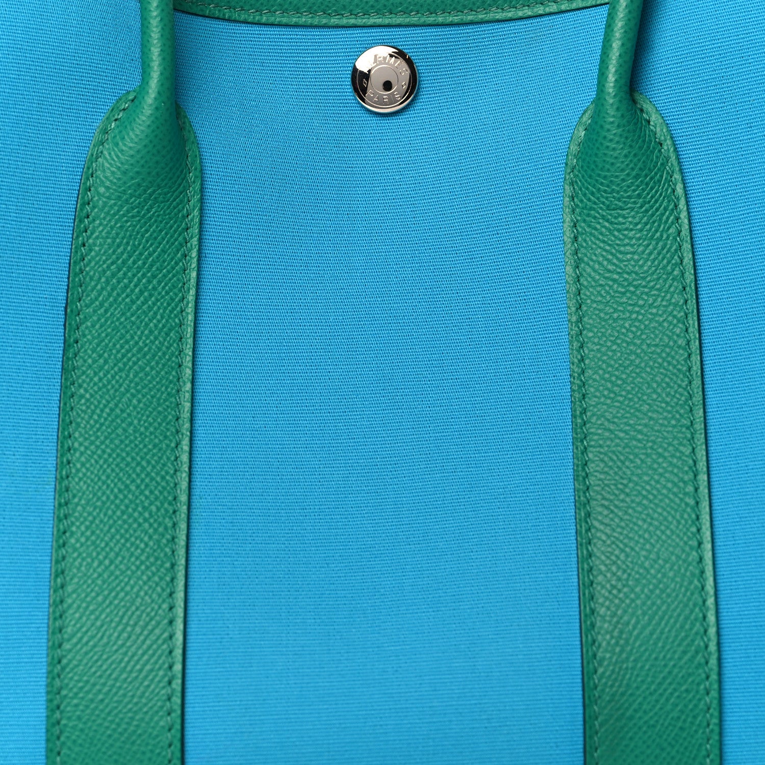 Hermes Toile Epsom Verso Garden Party 30 TPM Bleu Azteque Menthe Jade 8 of 10