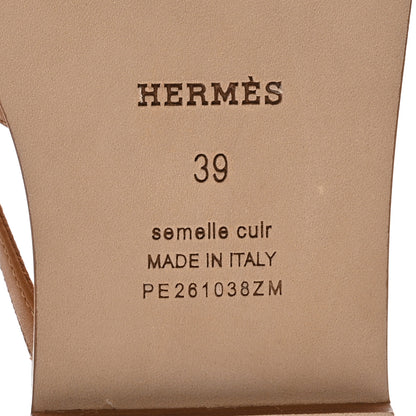 Hermes Calfskin Miss Sandals 39 Naturel 7 of 9