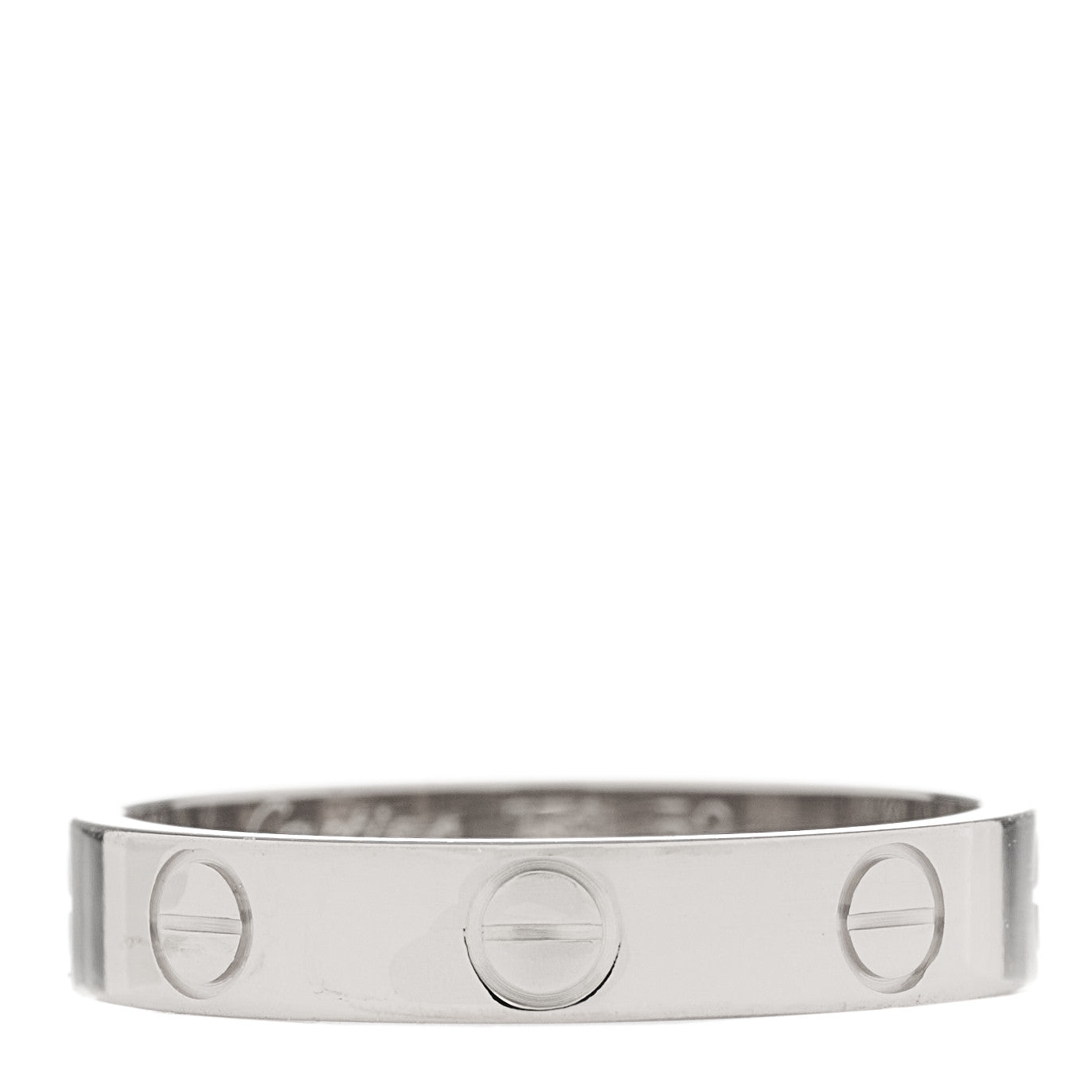 18K White Gold 3.5mm LOVE Wedding Band Ring 52 6