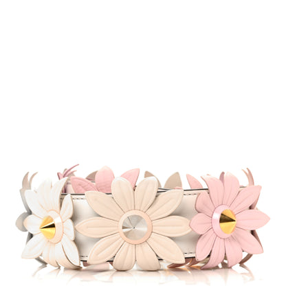 Fendi Calfskin Studded Floral Strap You White Lavender Peony 2 of 4