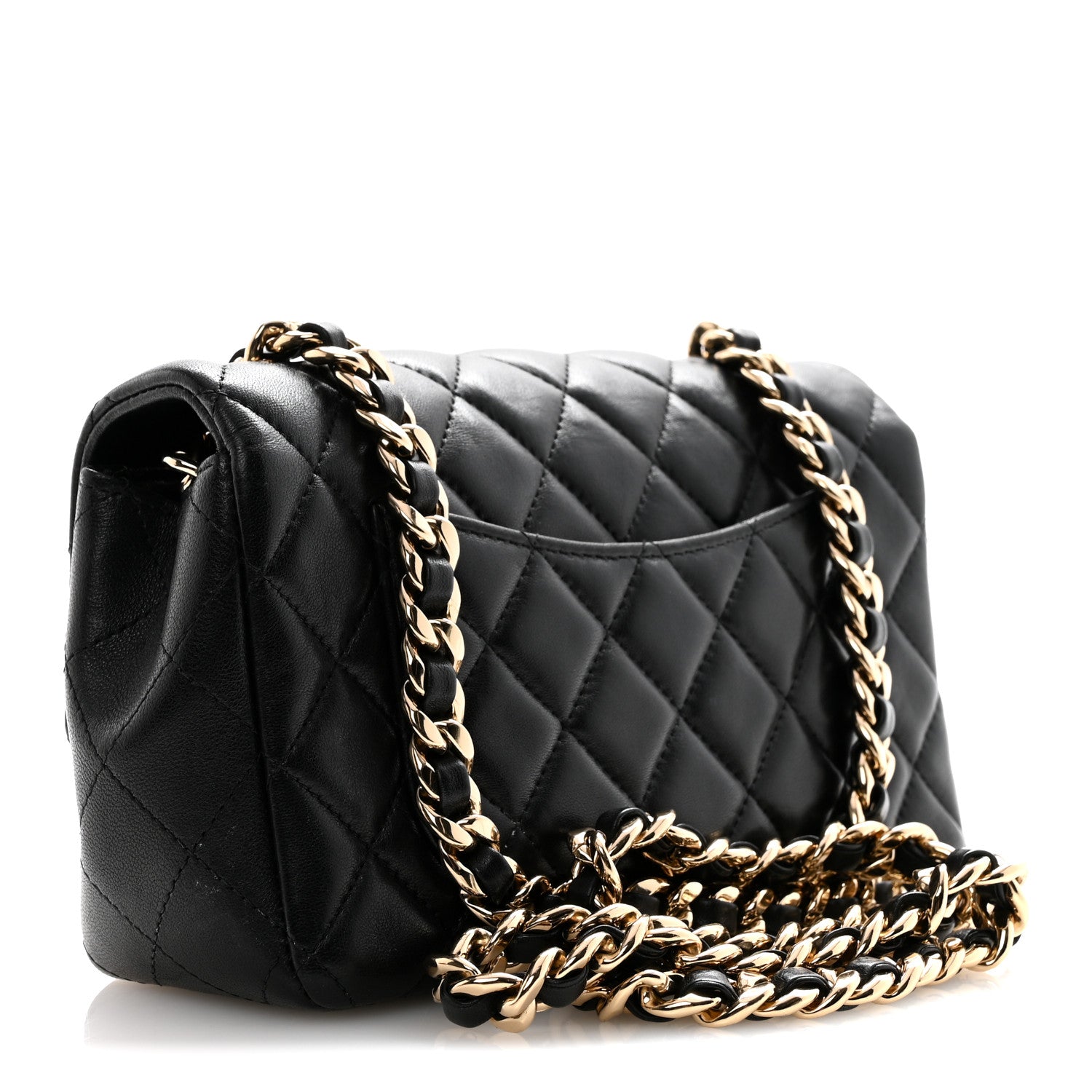 Chanel Lambskin Quilted Mini Coco Charms Rectangular Flap Black 3 of 13