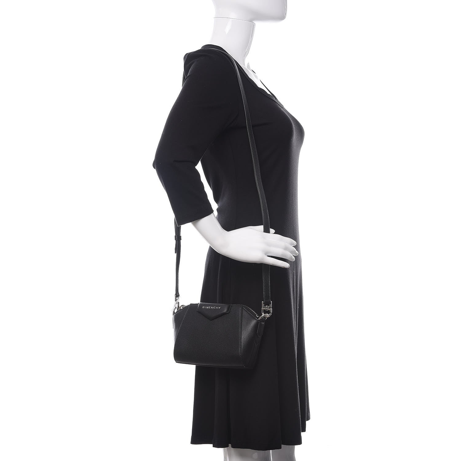 Givenchy Sugar Goatskin Nano Antigona Black 2 of 8