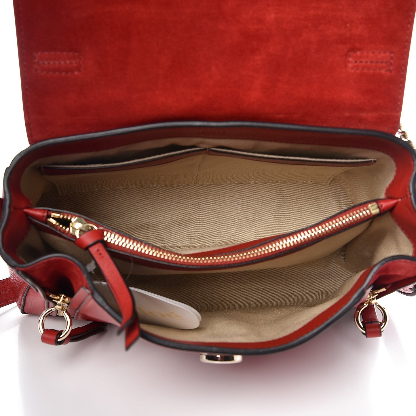 Calfskin Small Faye Day Shoulder Bag Dahlia Red