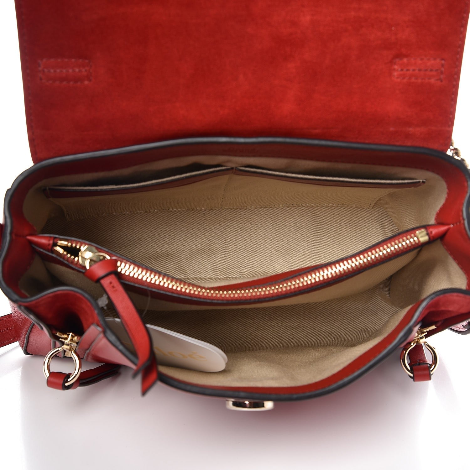Chloe Calfskin Small Faye Day Shoulder Bag Dahlia Red 5 of 8