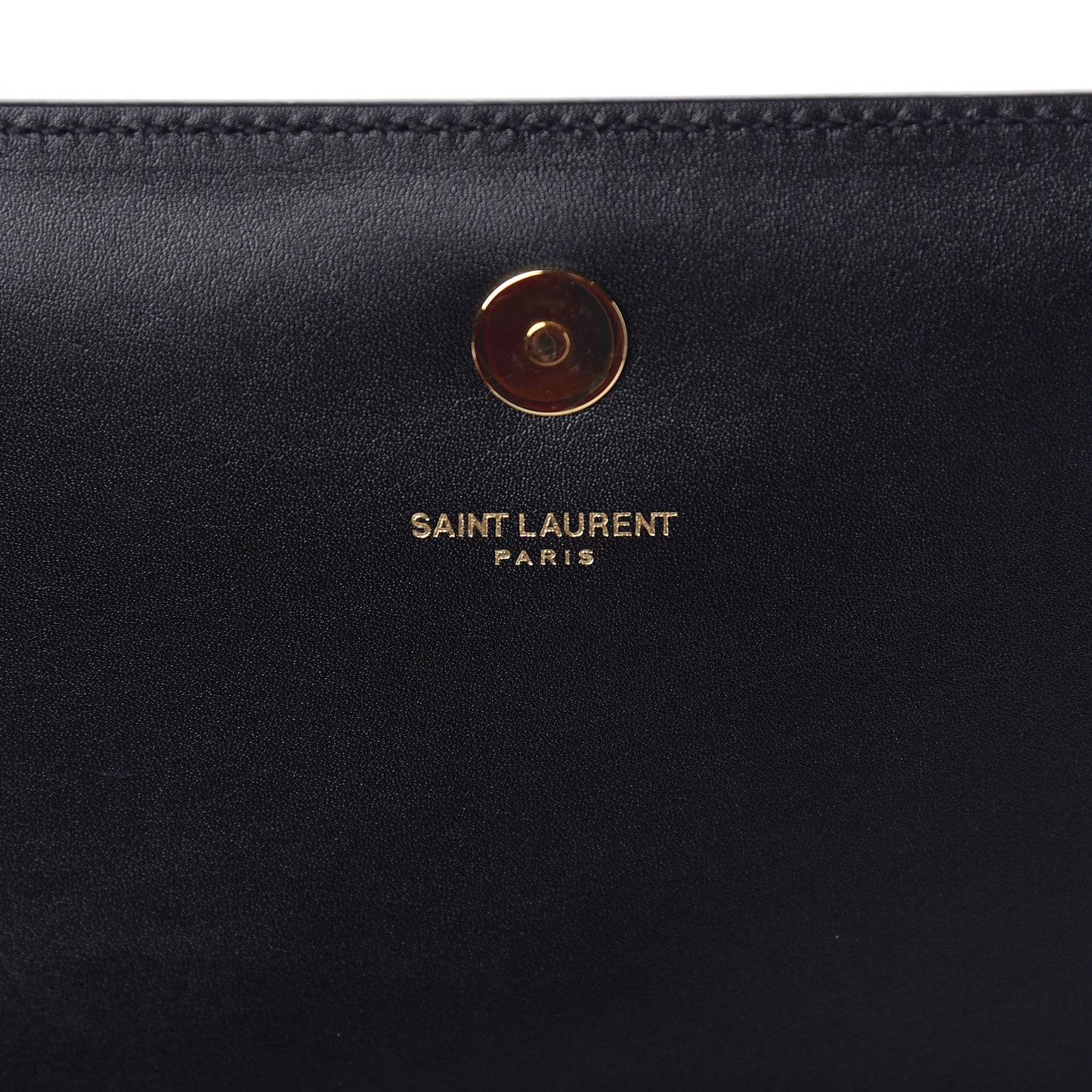 Calfskin Classic Monogram Kate Heart Clutch Black Deep Rubin