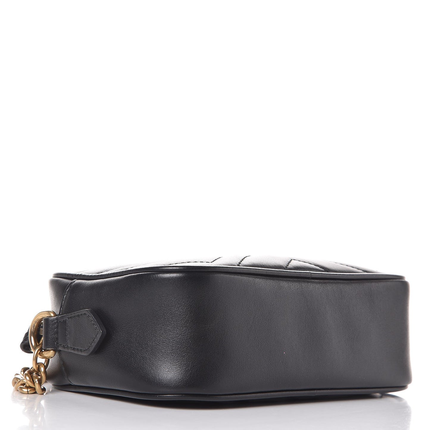 Calfskin Matelasse Mini GG Marmont Chain Shoulder Bag Black