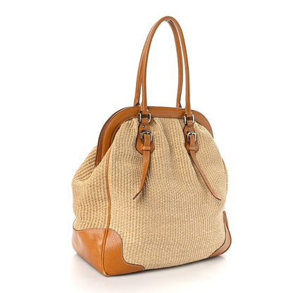 Prada Paglia Cinghiale Frame Bag Naturale Cuoio 3 of 10