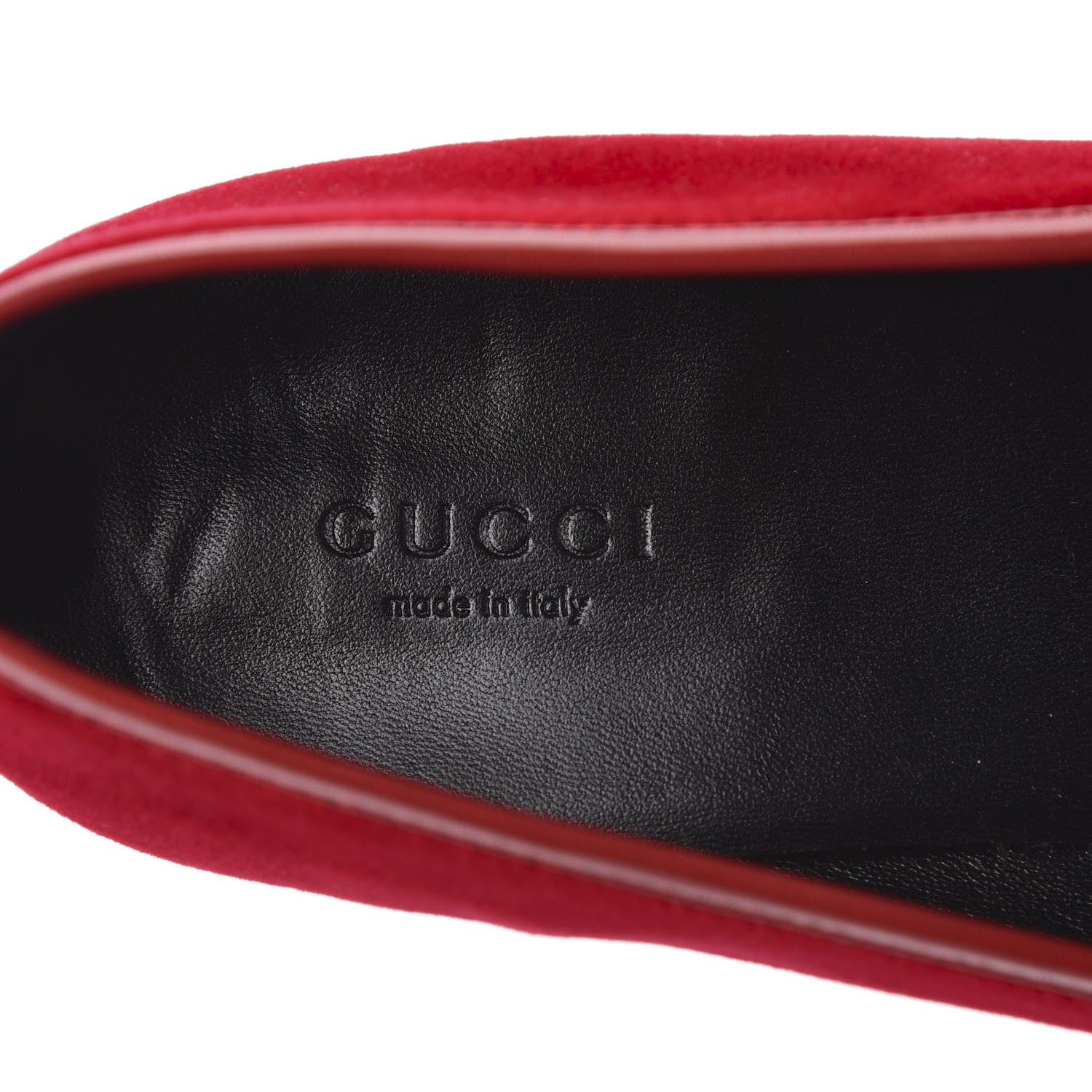 Gucci Velvet Horsebit Womens Jordaan Loafers 41 Hibiscus Red 8 of 10