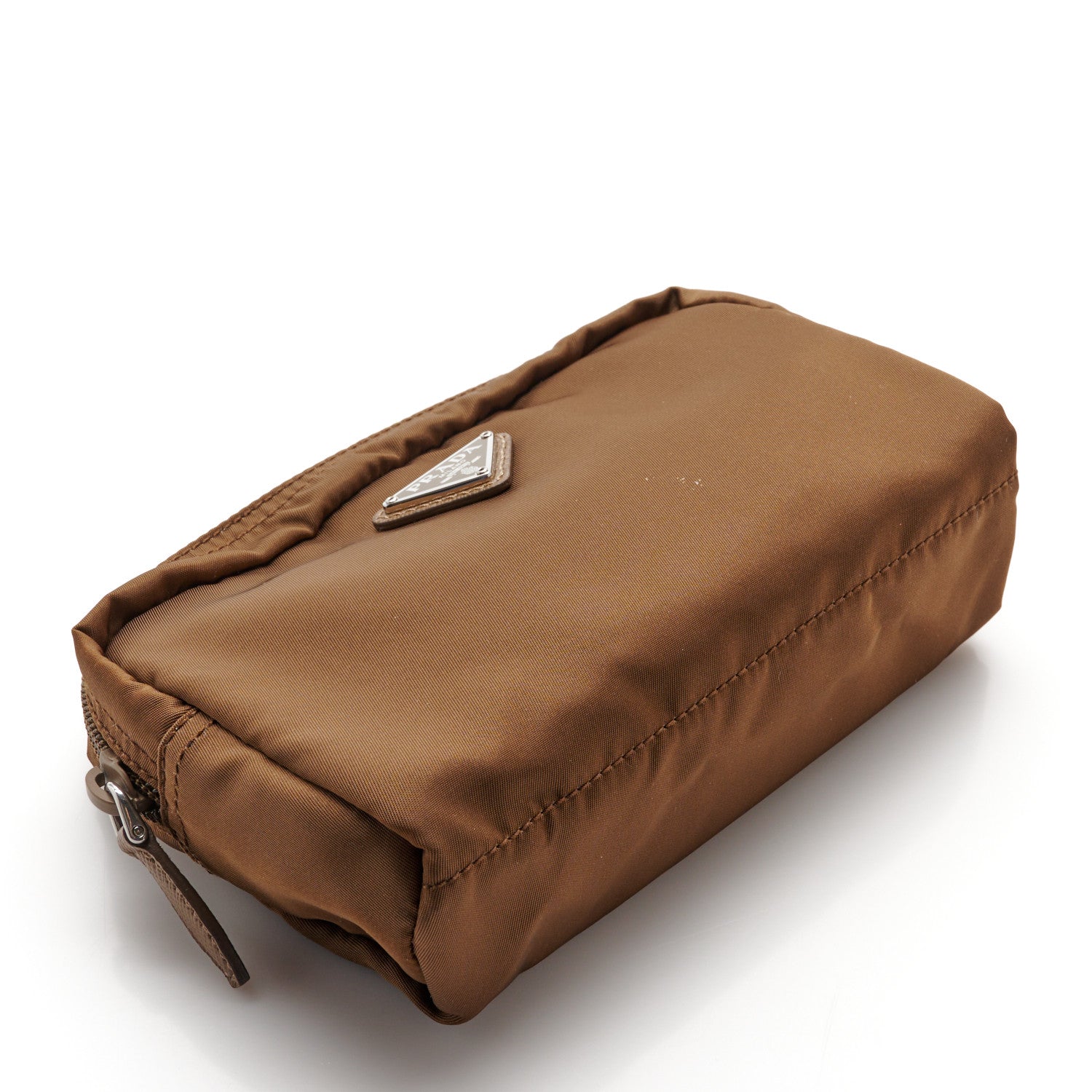 Prada Tessuto Nylon Cosmetic Pouch Cacao 4 of 8