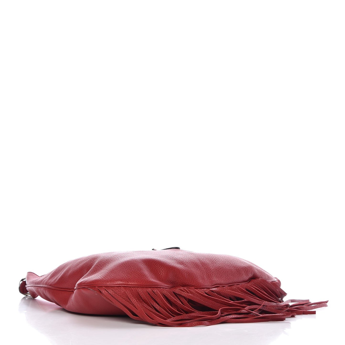 Cellarius Calfskin Large New Jackie Nouveau Fringe Hobo Red Flame