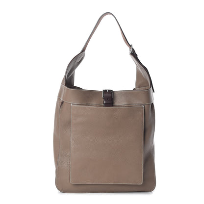 Hermes Taurillon Clemence Marwari GM Etoupe 1 of 9