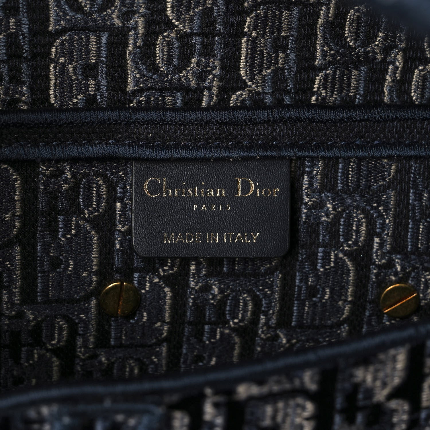Christian Dior Oblique Embroidered Saddle Bag Blue 6 of 14
