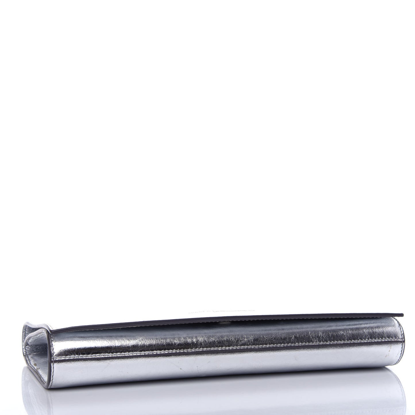 Metallic Calfskin Monogram Large Belle De Jour Clutch Silver