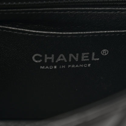 Chanel Lambskin Chevron Quilted Mini Rectangular Flap So Black 6 of 12