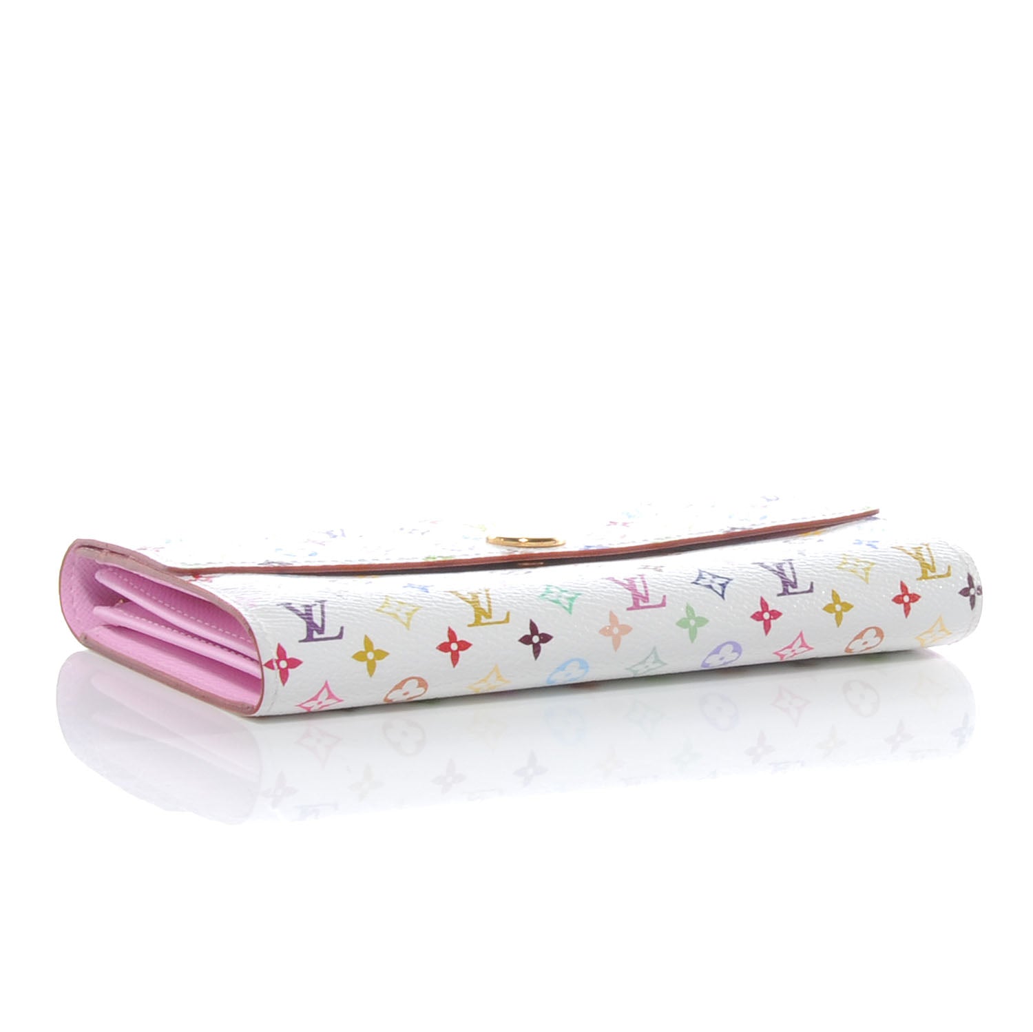 Louis Vuitton Monogram Multicolor Sarah Wallet White 4 of 8