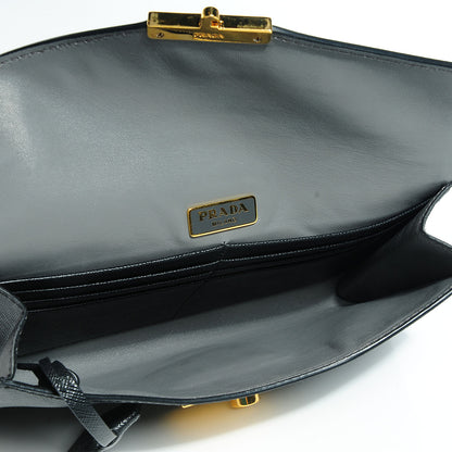 Prada Saffiano Sound Clutch Nero Black 7 of 9