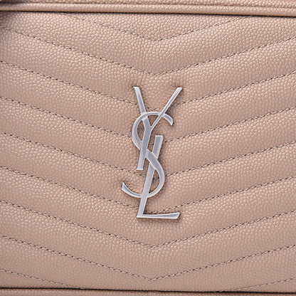 Saint Laurent Grain De Poudre Matelasse Monogram Mini Lou Camera Bag Dark Beige 10 of 11