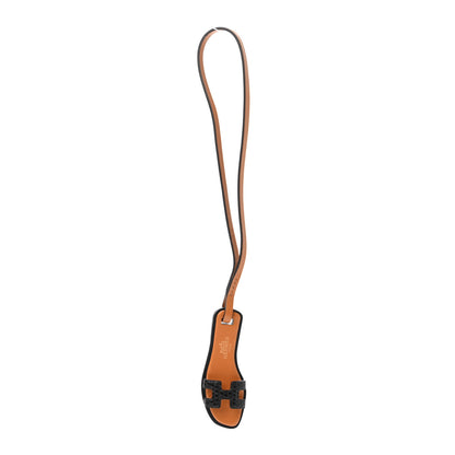 Hermes Lizard Butler Calfskin Hunter Oran Nano Bag Charm Black 1 of 3
