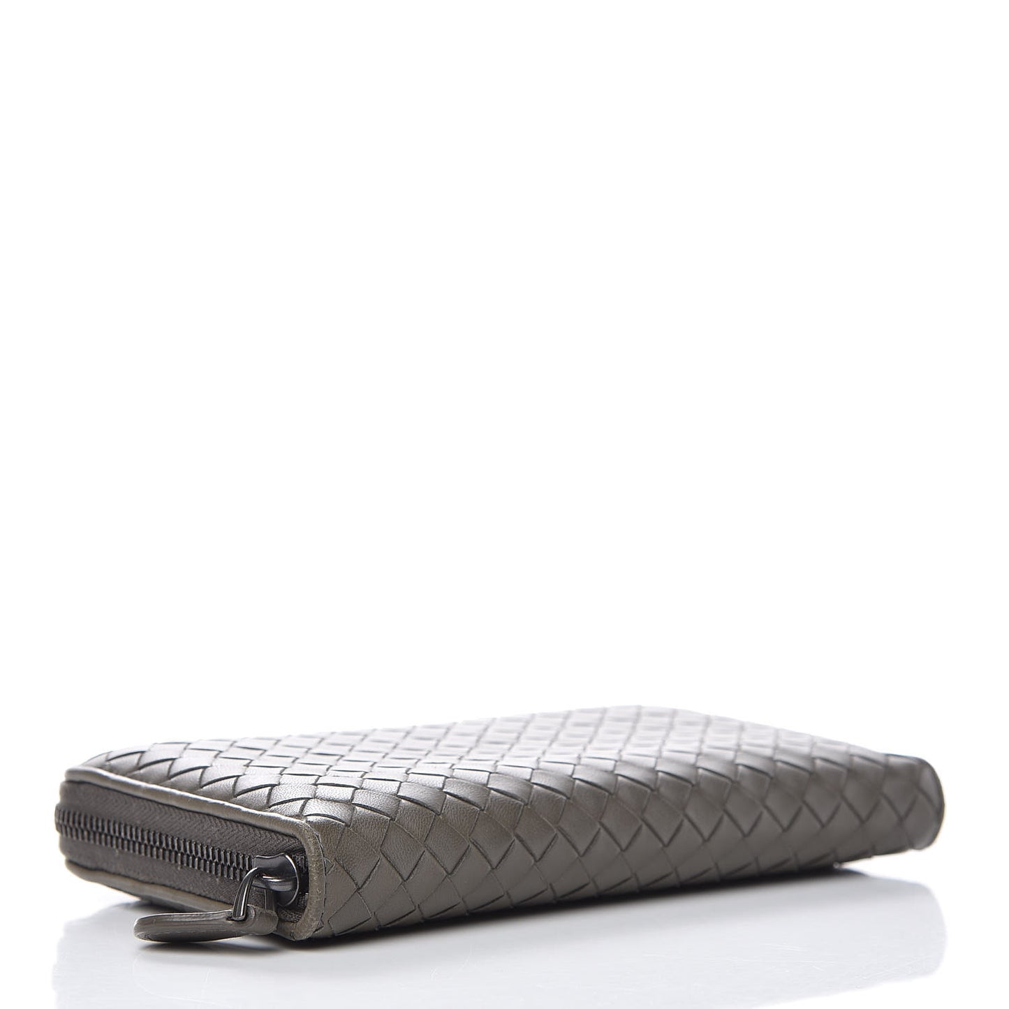 Nappa Intrecciato Zip Around Wallet Shadow