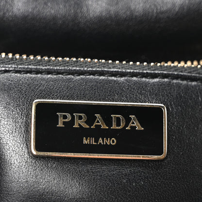 Prada Nappa Re-Nylon Triangle Quilted Patchwork System Flap Shoulder Bag Black 6 of 10
