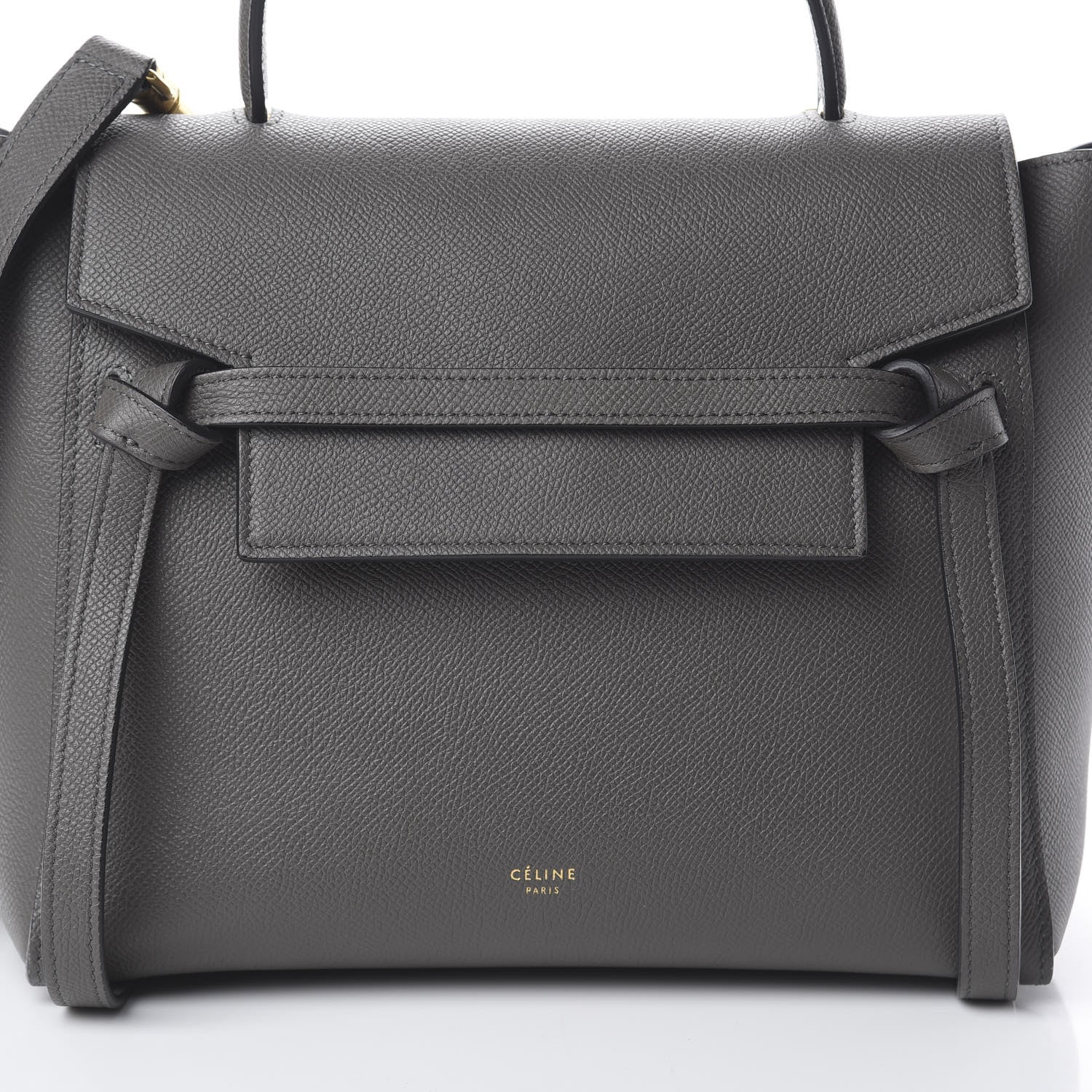 Celine Grained Calfskin Micro Belt Bag Grey 8 of 8