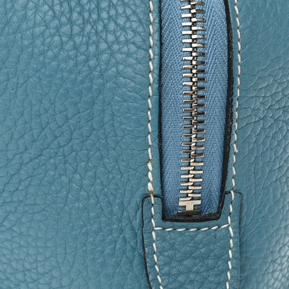 Hermes Taurillon Clemence Victoria II 35 Blue Jean 17 of 18