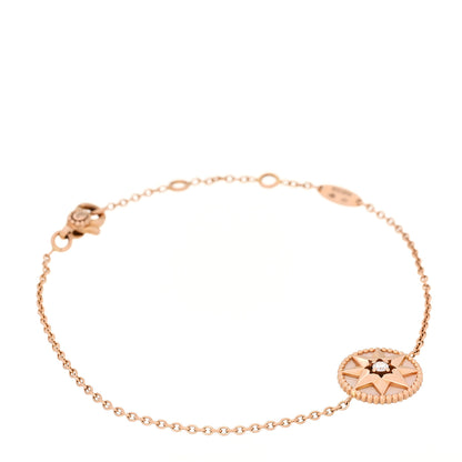 Christian Dior 18K Rose Gold Diamond Pink Opal Rose Des Vents Bracelet 1 of 7