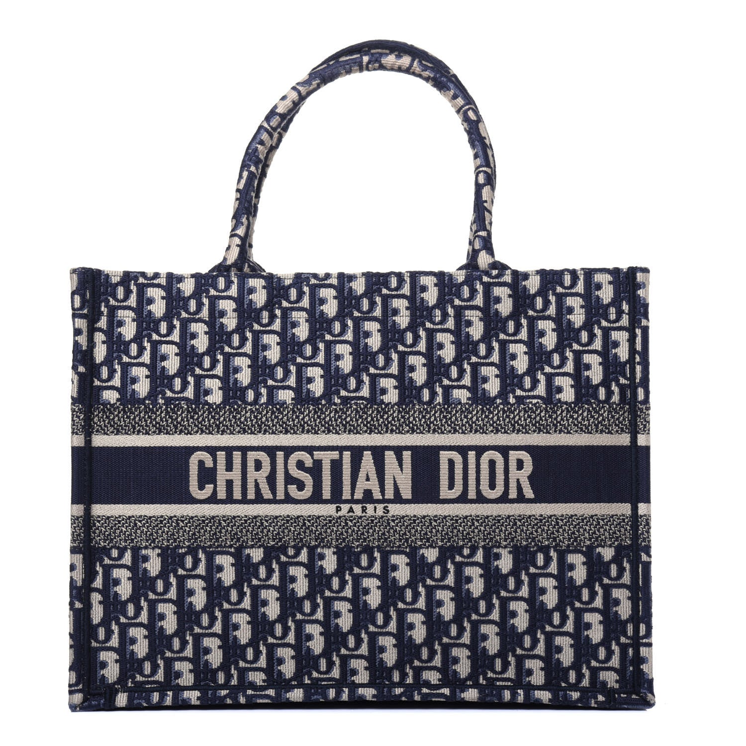 Christian Dior Oblique Medium Book Tote Blue Multicolor 1 of 14