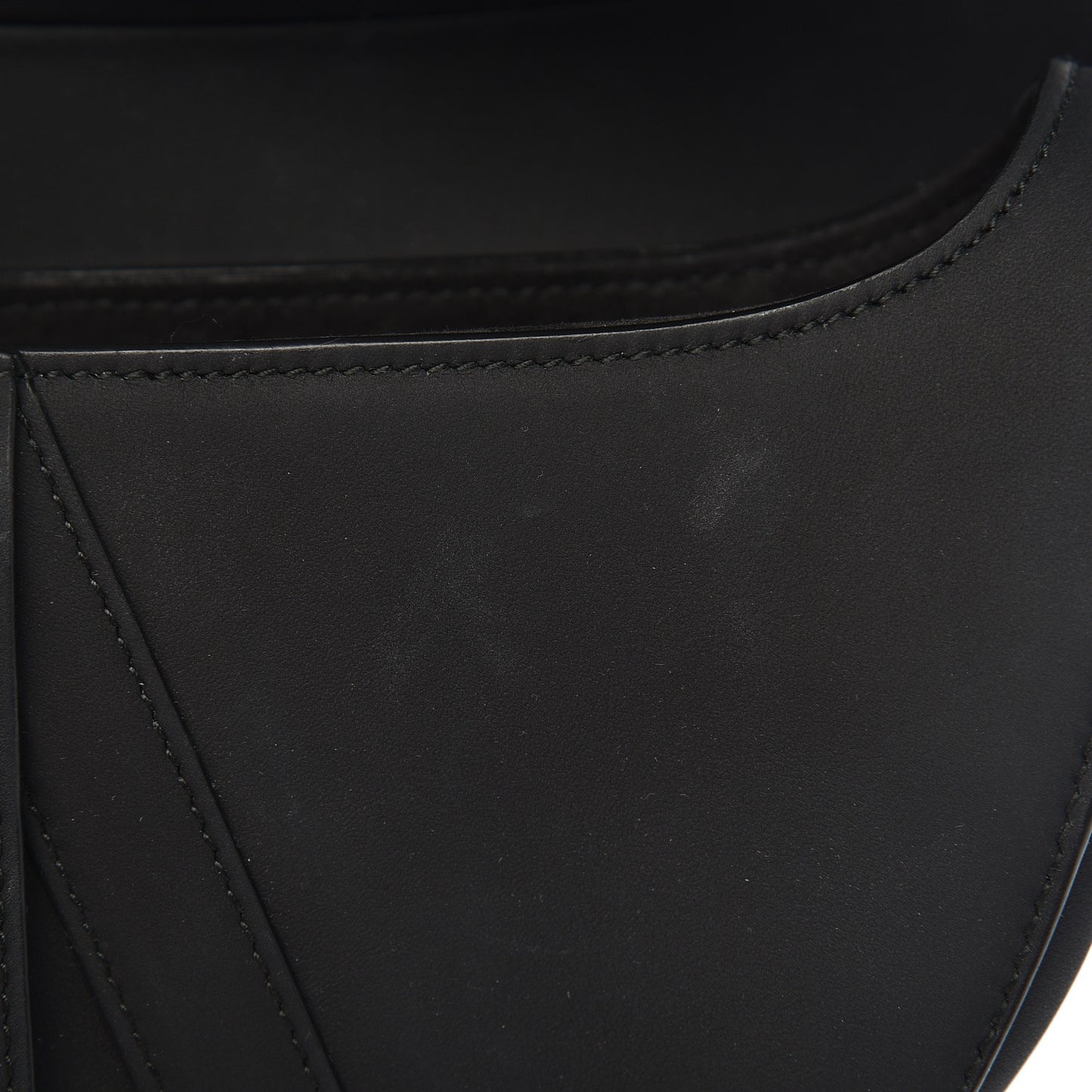 Ultra Matte Calfskin Saddle Bag Black