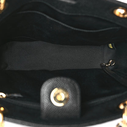 Chanel Caviar Quilted Petit Shopping Tote PST Black 5 of 10