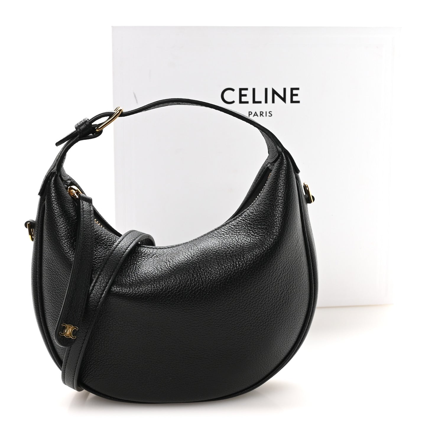Supple Grained Calfskin Teen Lulu Shoulder Bag Black
