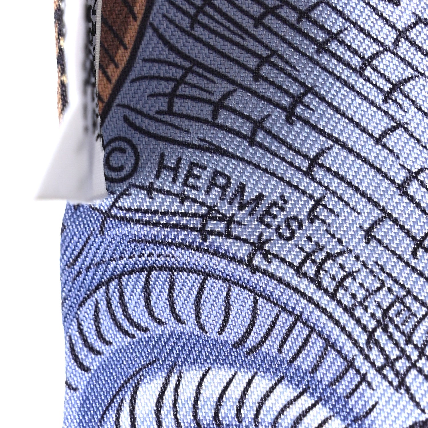 Hermes Silk Tree Of Song Twilly Creme Mauve Ocre 4 of 6