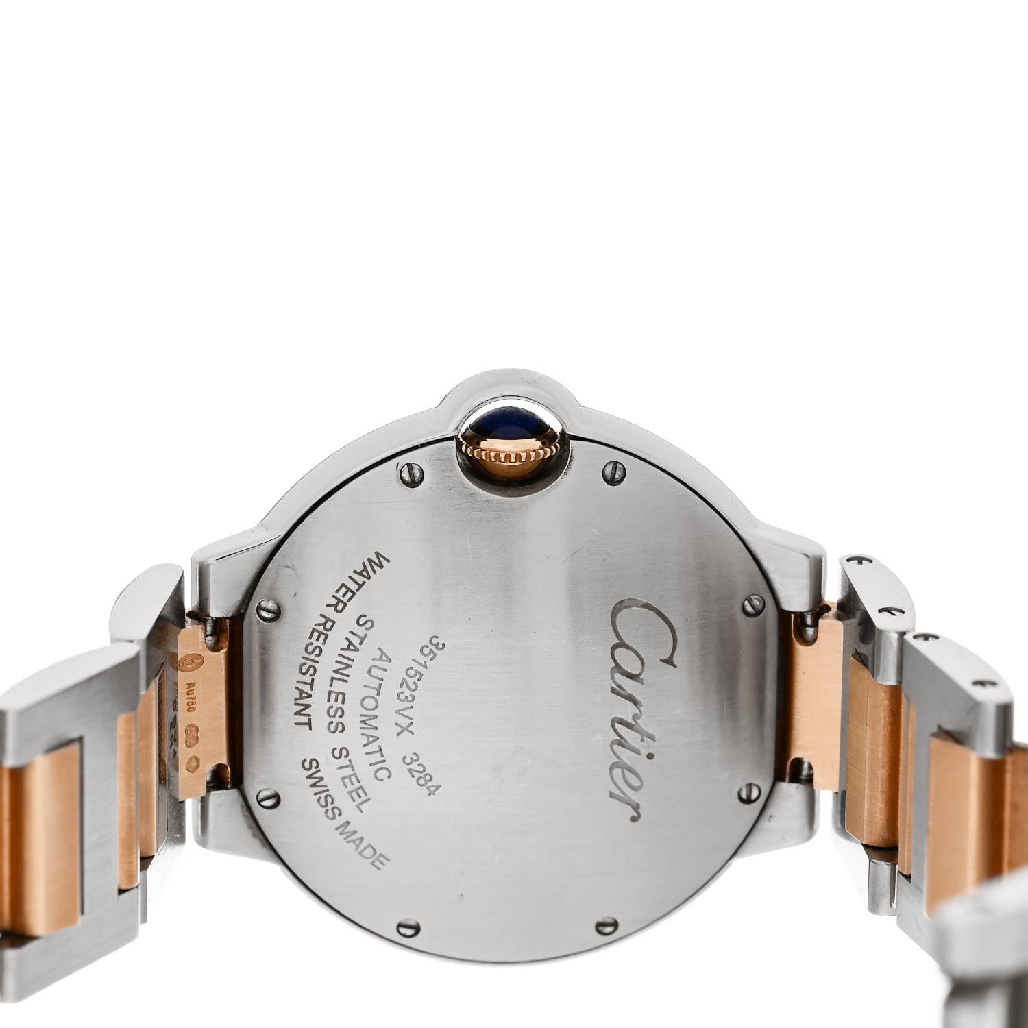 Cartier Stainless Steel 18K Pink Gold Diamond 36mm Ballon Bleu De Cartier Automatic Watch 4 of 4