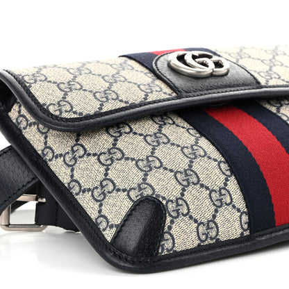 Gucci GG Supreme Monogram Web Small Ophidia Belt Bag 90 36 Beige Navy 10 of 11