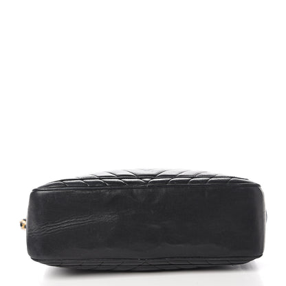 Chanel Lambskin Chevron Quilted Shoulder Bag Black 11 of 12