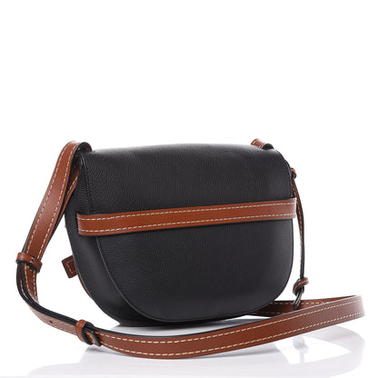 Loewe Grained Calfskin Small Gate Crossbody Bag Pecan Black 3 of 11