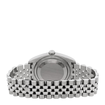 Rolex Stainless Steel 18K White Gold Diamond 36mm Oyster Perpetual Datejust Watch Black 116234 3 of 5
