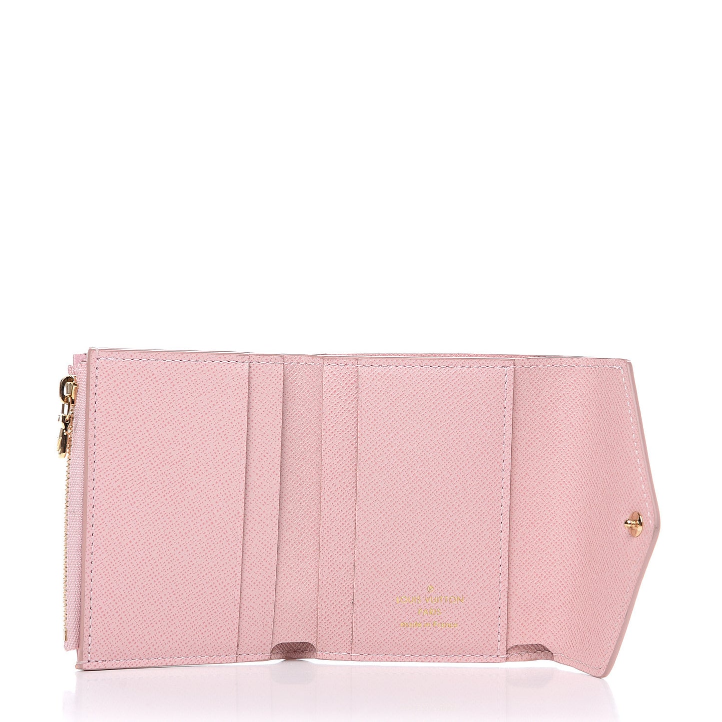 Damier Azur Studded Zoe Wallet Rose Ballerine